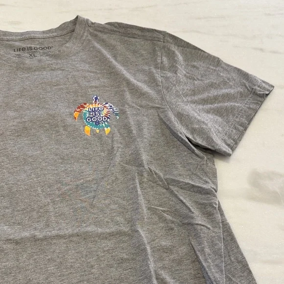 Life Is Good Gray T-Shirt with Colorful Logo - Take it Slow - Picture 5 of 11